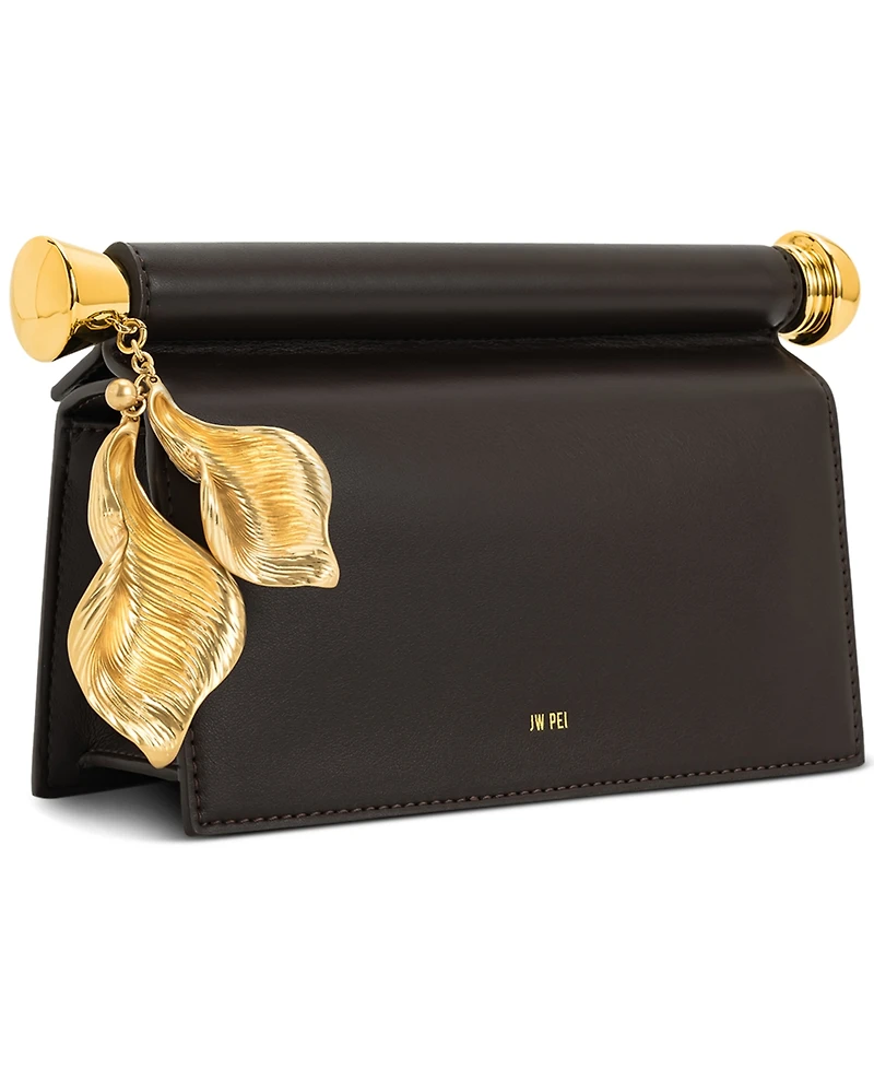 Jw Pei Holly Metal Pendant Embellished Plain Weave Mini Clutch Handbag