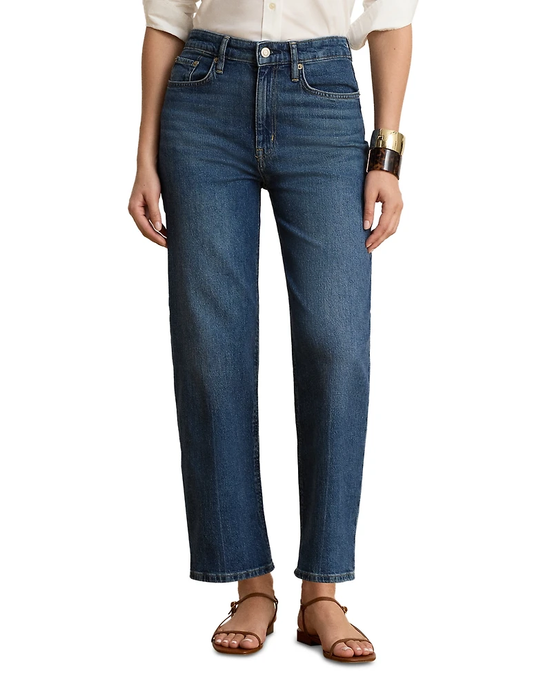 Lauren Ralph Petite High-Rise Straight Jeans