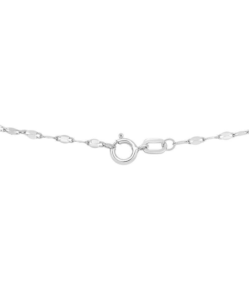 Macy's Lab-Grown White Sapphire (5/8 ct. t.w.) Pendant Necklace in Sterling Silver