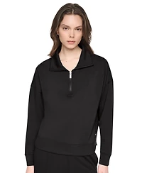 Dkny Sport Women's Mock Neck Half-Zip Sweatshirt