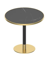 Streamdale Furniture Round Modern Dining Table 31.5 Inch Faux Marble Top Bistro Tulip Table