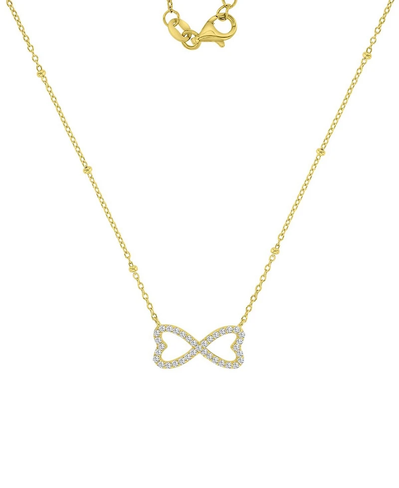 Macy's 14k Gold-Plated Heart Infinity Bead Necklace