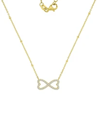 Macy's 14k Gold-Plated Heart Infinity Bead Necklace