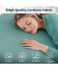 4-in-1 Convertible Folding Sofa Bed, Corduroy Floor Sofa Bed, Frame-Free Floor Lounger with Foam Backrest-Perfect for the Living Room and Bedroom