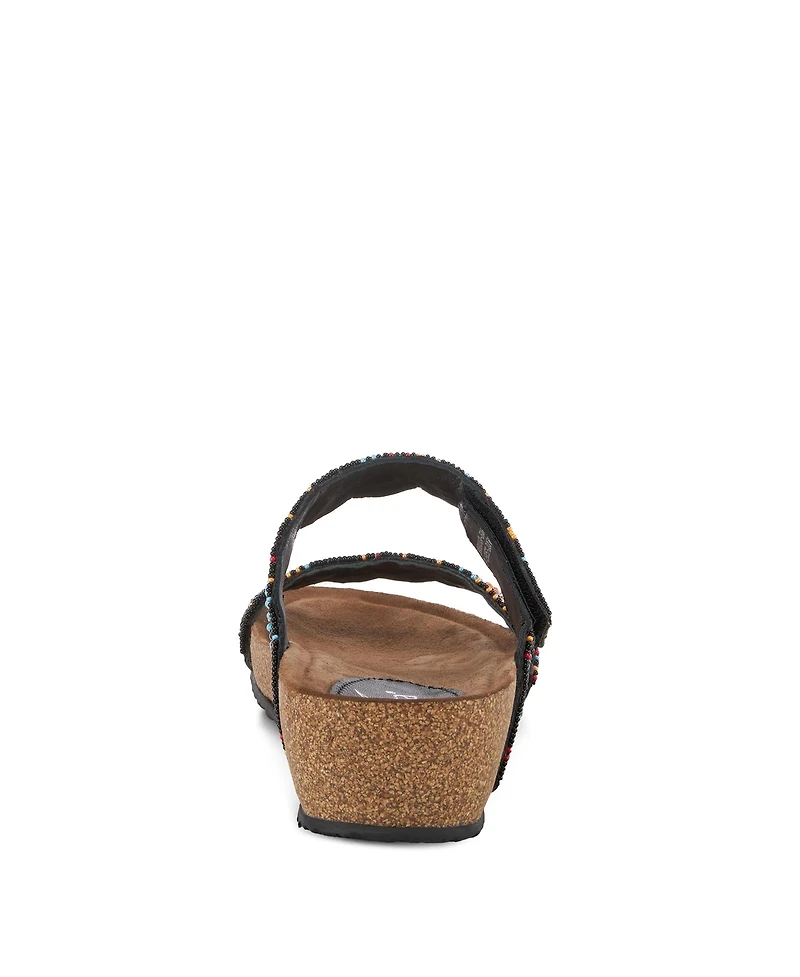 Azura Women's Slide Wedge with Natural Cork Sole