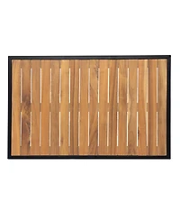 Streamdale Furniture Outdoor 4pc Acacia Wood and Metal Patio Sofa Corner Set