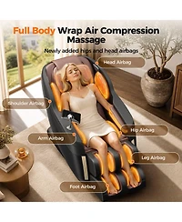 Fed Fitness 4D Massage Chair Full Body, Zero Gravity Massage Chair with Heat and Foot Massage with Airbags, Kneading, Bluetooth, Lcd Touch Control