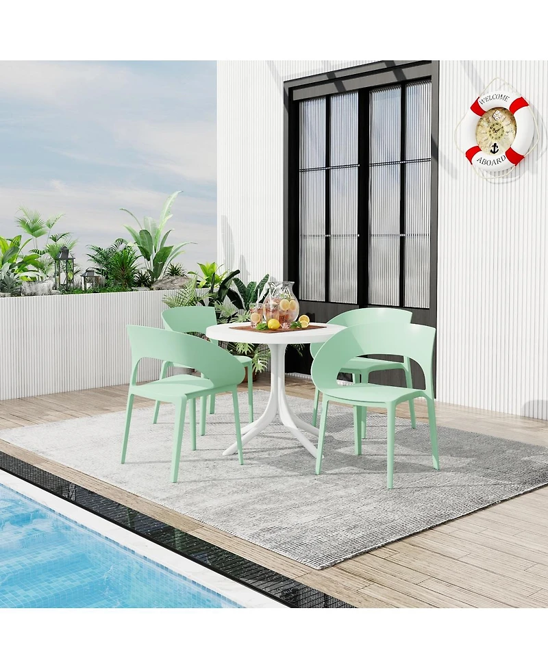 Streamdale Furniture Summer Haze Chair and 36" ModernRound Table Set