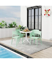 Streamdale Furniture Summer Haze Chair and 36" ModernRound Table Set