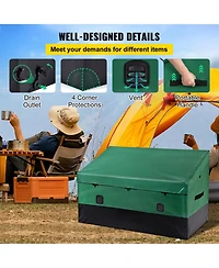Vevor Outdoor Storage Box Patio Deck Box 150 Gallon Waterproof Pe Tarpaulin