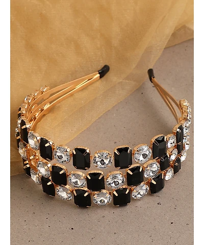 Sohi Stones Gold Plated Hairband