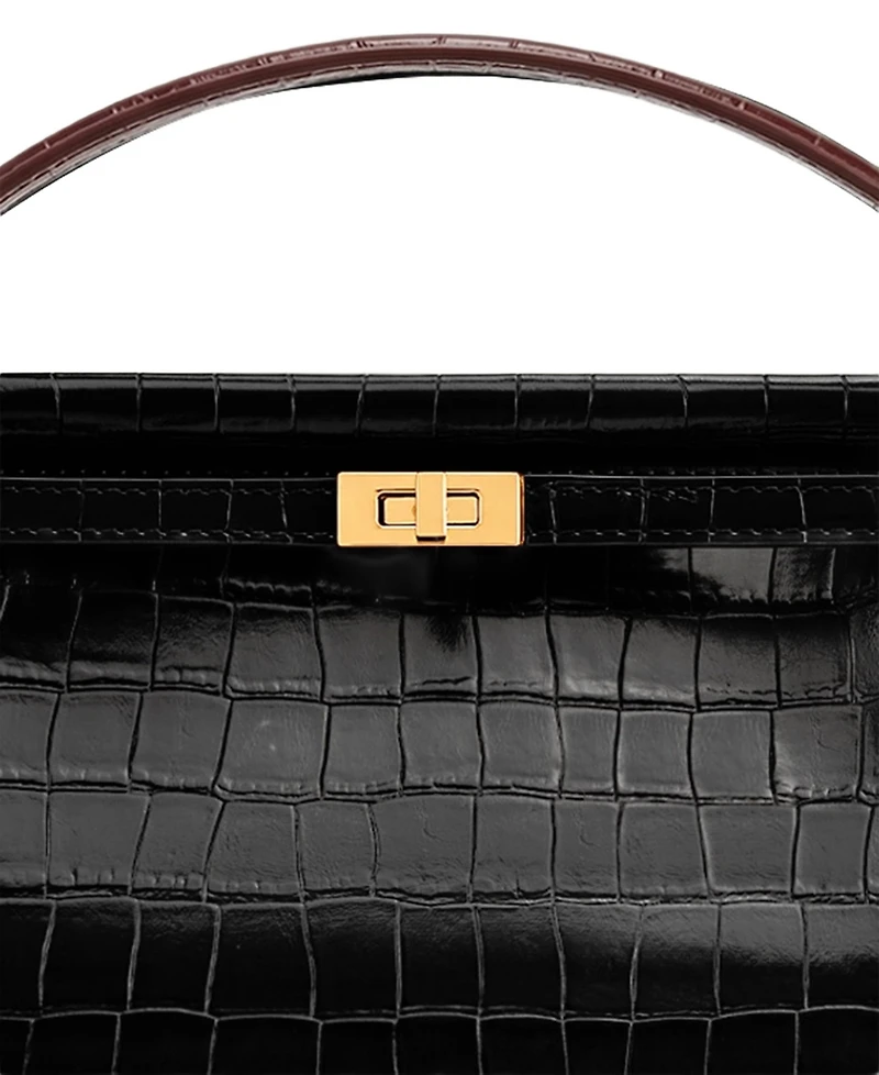 Jw Pei Carmen Embossed Pattern Small Top Handle Satchel Handbag