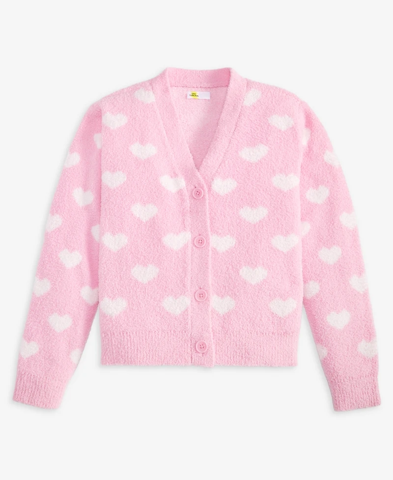 Epic Threads Girls' Xs-xl Mini Hearts V-Neck Cardigan, Macy's Exclusive