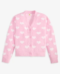 Epic Threads Girls' Xs-xl Mini Hearts V-Neck Cardigan, Macy's Exclusive