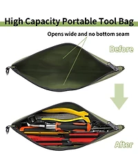 Xdovet Tool Bag Zipper Pouch Utility Organizer Metal Carabiner