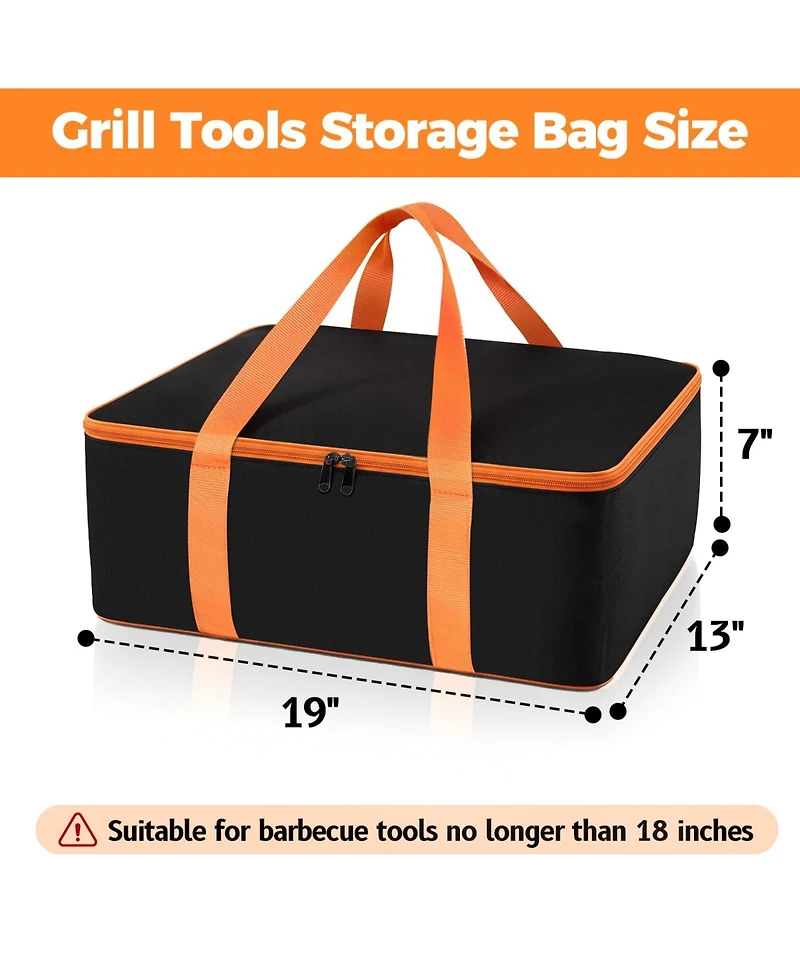 Xdovet Grill Tool Storage Bag Heavy-Duty 1680D Compatible