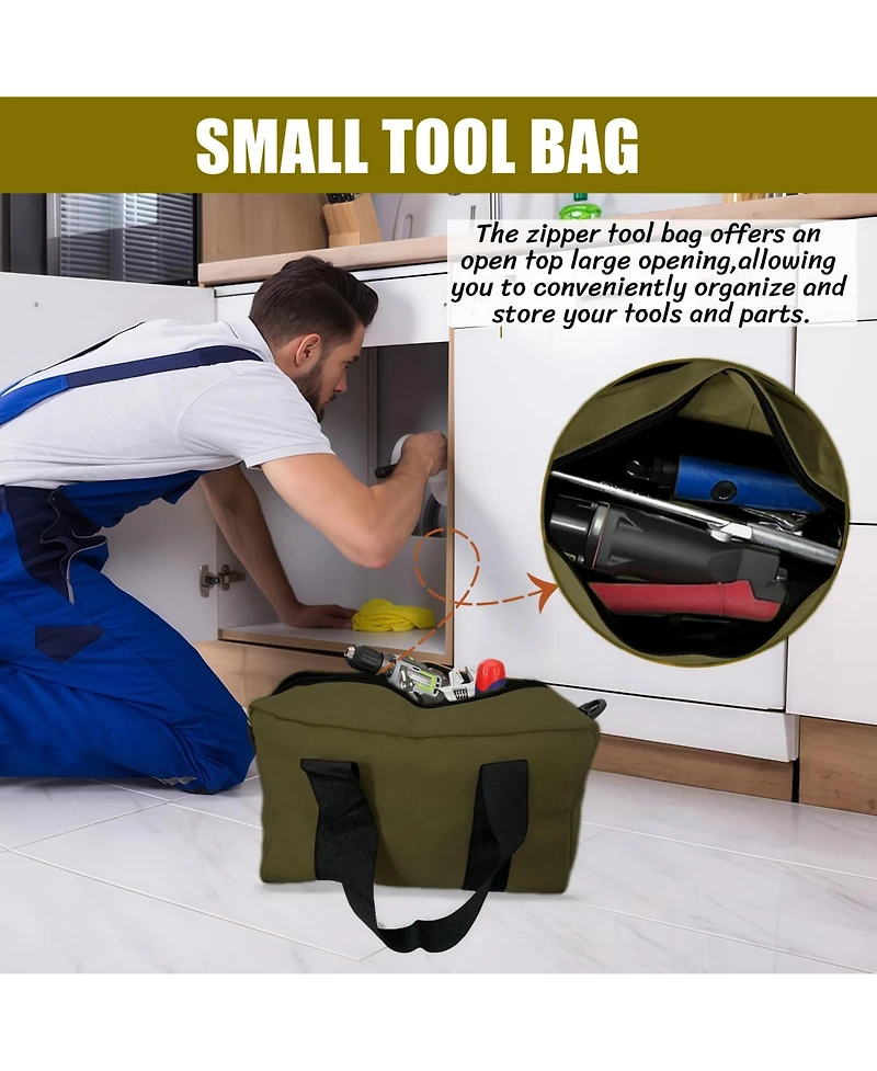 Xdovet Tool Bag Canvas Organizer Tote Wrenches Pliers