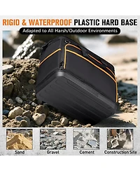 Xdovet Electrician Tool Bag 26 Pockets Hard Bottom Waterproof