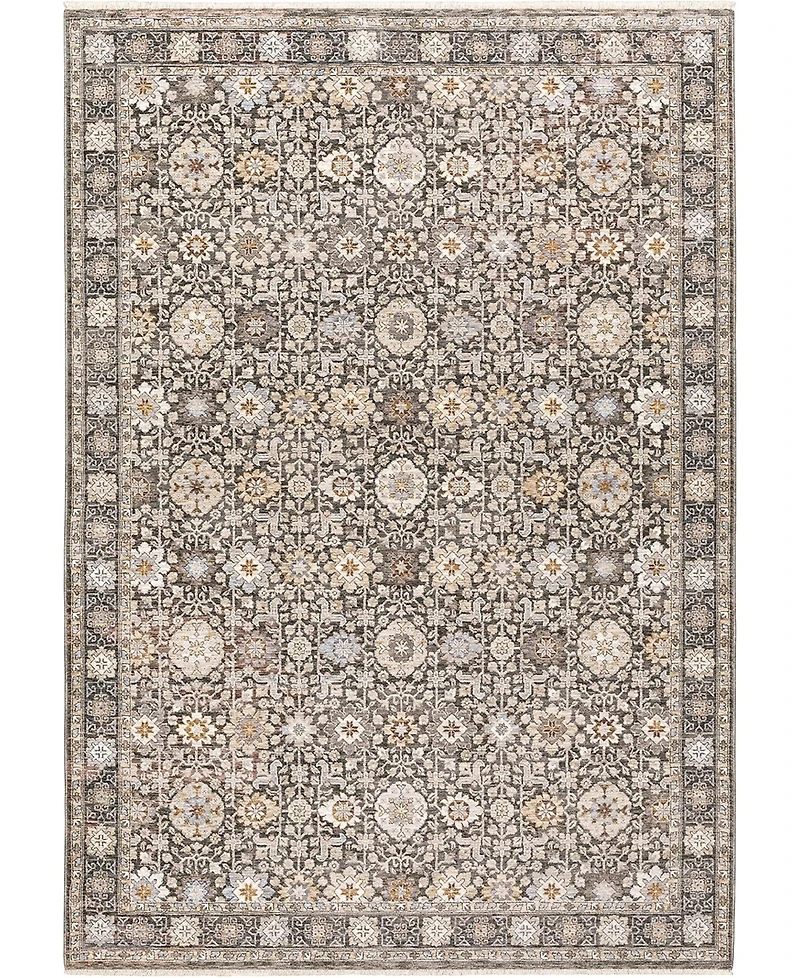 Oriental Weavers Maharaja 71W Gray and Ivory 6'7" x 9'6" Area Rug