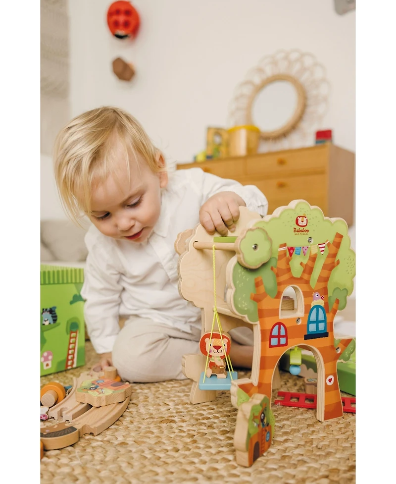 Bababoo and friends Tree House Montessori-Inspired 45-Piece Playset, Ages 2+