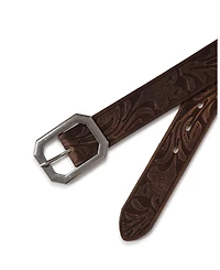belle & bloom Women's Stand By Me Embossed Leather Belt