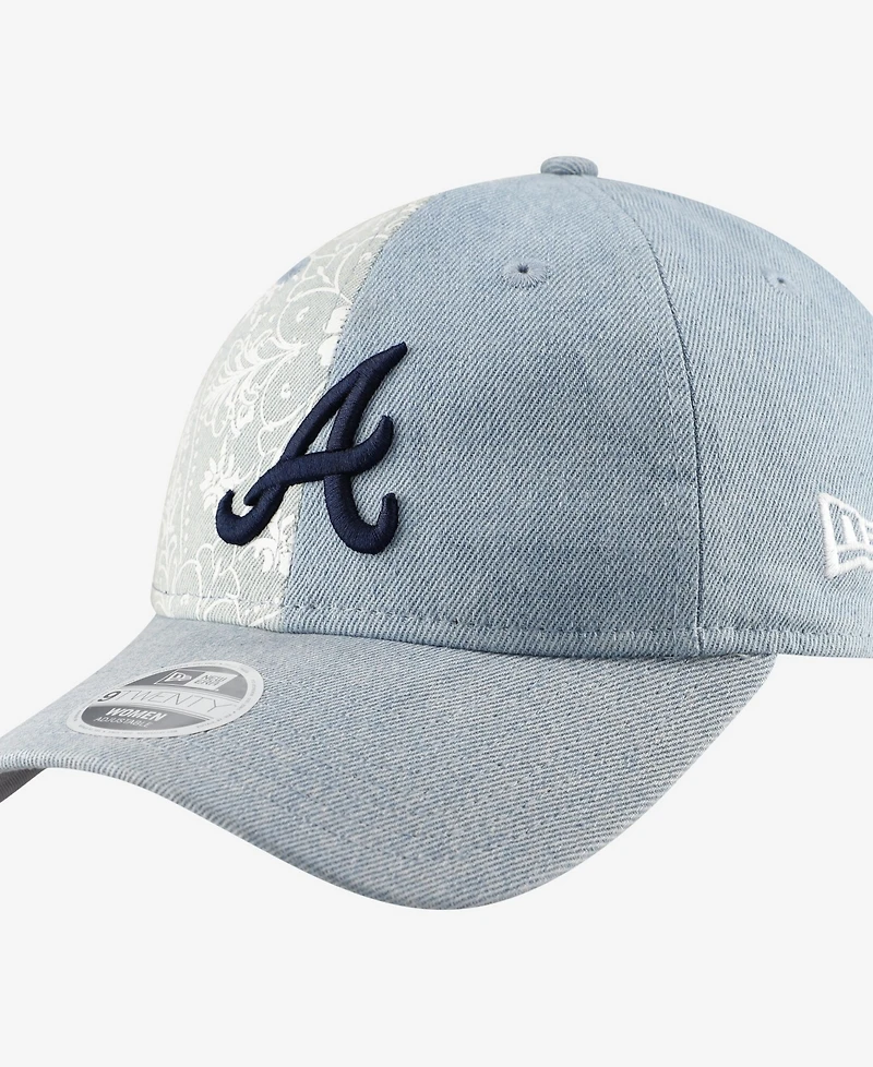New Era Women's Atlanta Braves Denim Patchwork 9TWENTY Adjustable Hat