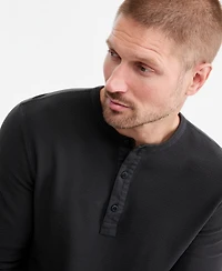 Sun + Stone Men's Thermal-Knit Long-Sleeve Henley, Macy's Exclusive