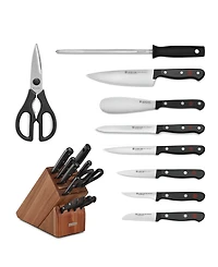Wusthof 10-Piece Knife Block Set with 15-Slot Acacia Wood Block