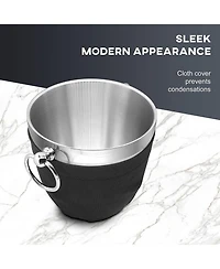 Mega Casa Megacasa 2.8 Liter Insulated Stainless Steel Ice Bucket with Ice Tongs and Lid