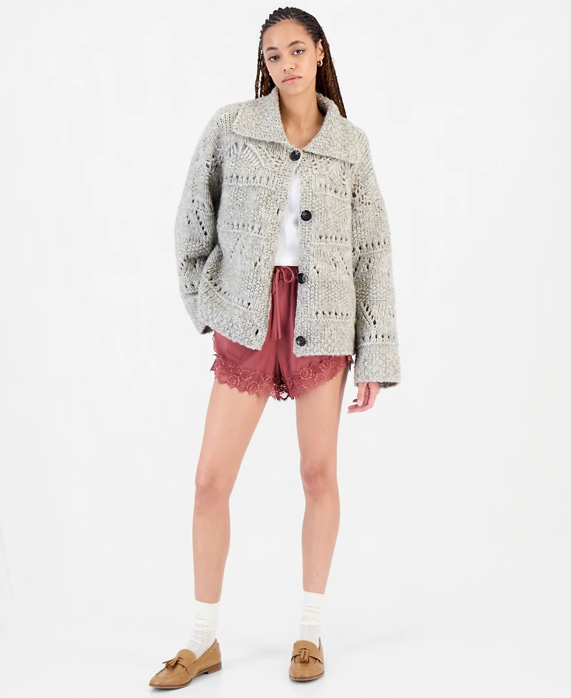 And Now This Women's Pointelle Button-Front Cardigan, Macy's Exclusive