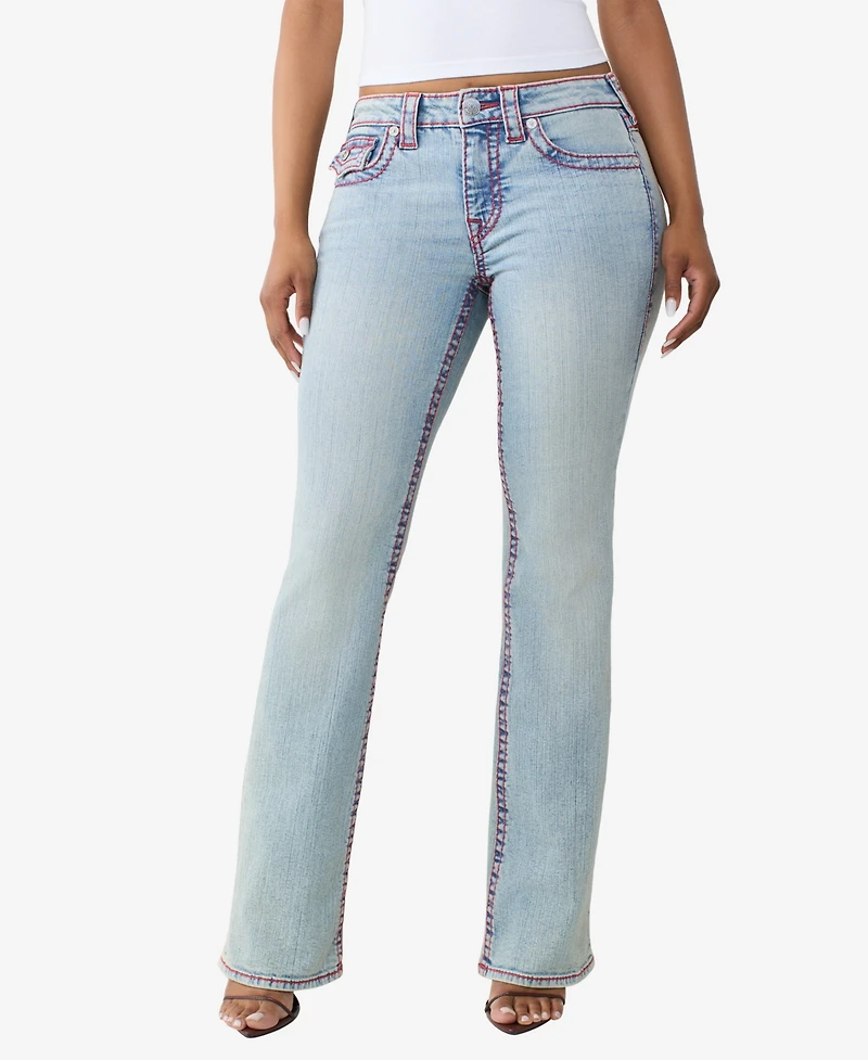 True Religion Women's Becca Bootcut Big T-Flap Jeans