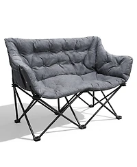Piscifun Heavy Duty 2 Person Portable Camping Chair Oversized Padded Outdoor Folding Seat