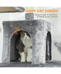 Ruie 69 Inch Cat Tree Tower with 2 Condos 3 Hammocks and 8 Scratching Posts