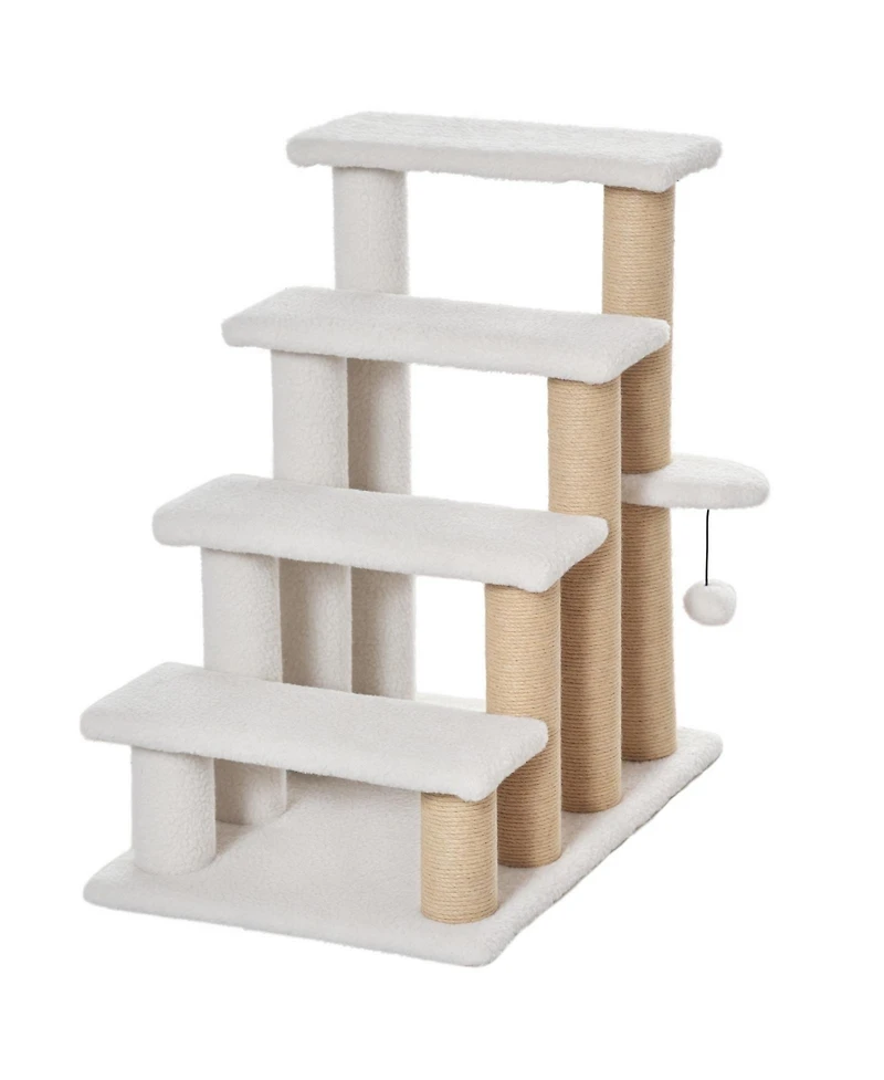 Ruie 4-Level Cat Climbing Steps with Scratching Posts for Sofa