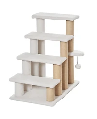 Ruie 4-Level Cat Climbing Steps with Scratching Posts for Sofa