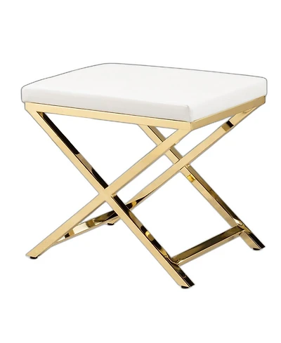 HomeRoots Faux Leather Vanity Chair