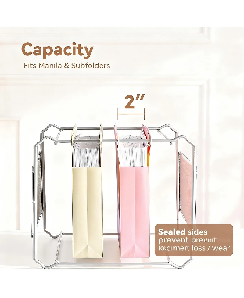 Danrong Plastic Extra Capacity Hanging File Folders Expanding Pocket Heavy Duty Filing Cabinet Tabs Letter Pack