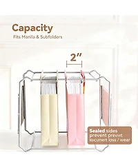 Danrong Plastic Extra Capacity Hanging File Folders Expanding Pocket Heavy Duty Filing Cabinet Tabs Letter Pack