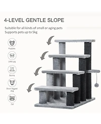 Ruie Cat Stair Steps Tower with Scratching Post and Play Ball