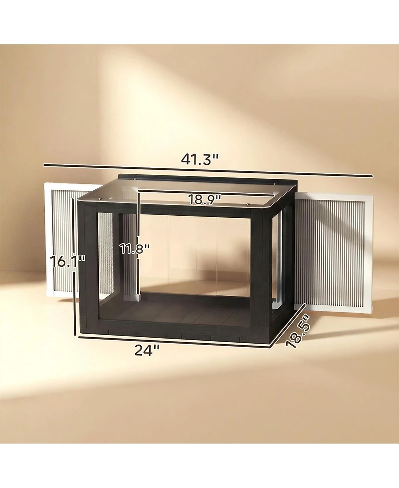 Ruie Window Mounted Outdoor Catio Cat Enclosure with Acrylic Top