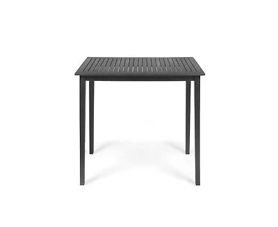 sumyeg Outdoor Minimalist Acacia Wood Rectangle Bar Table with Teak Finish