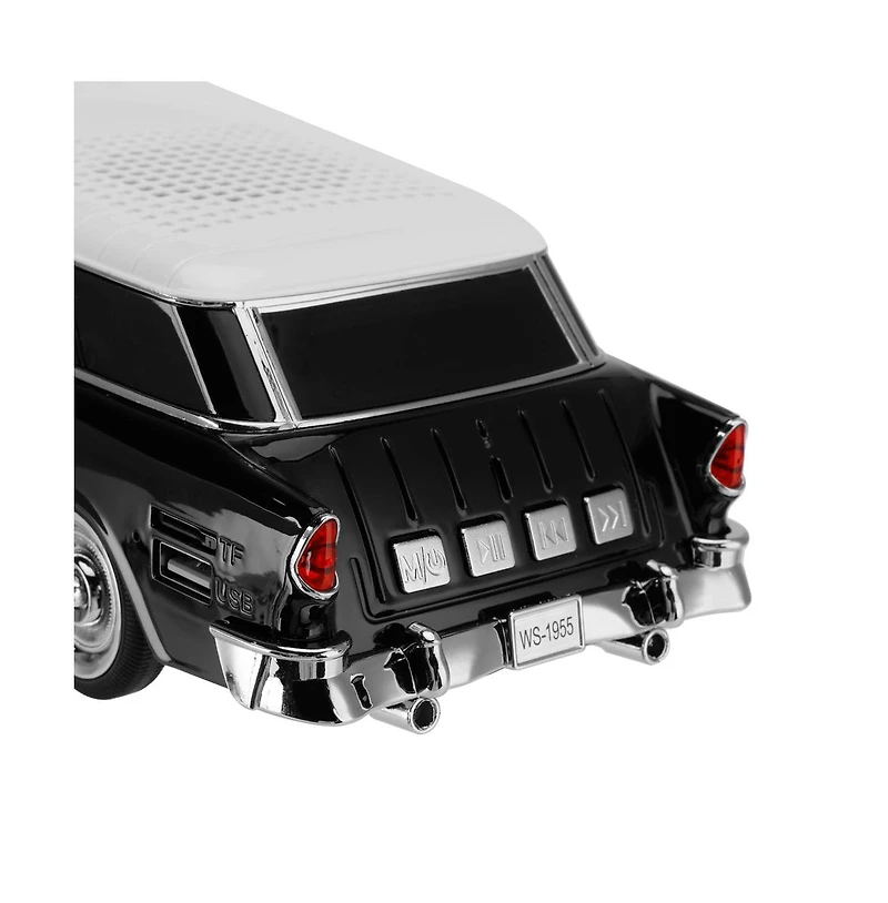 Artudatech Retro Car Bluetooth Speaker with Tws Stereo, Led Party Lights and Fm Radio