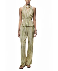 Nocturne Women's Abstract Print Straight Leg Trousers