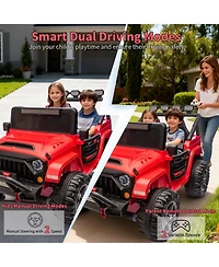 homfan 24V 2-Seater Electric Ride-On Truck with Remote Control, Fits 2, Ages 3–8