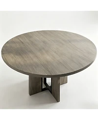 homfan 47"-63" Extendable Farmhouse Dining Table with Arched Legs