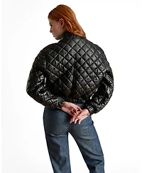 Furniq Uk Women's Aveline Quilted Leather Jacket