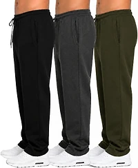 Blu Rock Men's Tech Fleece Performance Sweatpants, 3-Pack