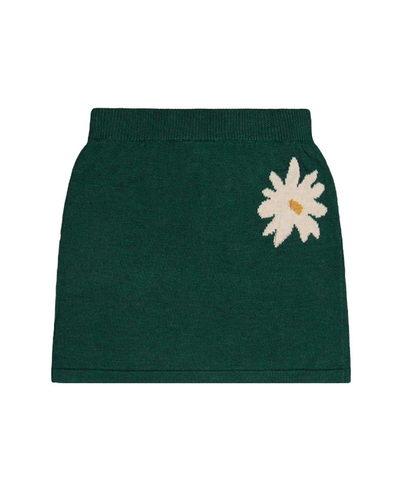 Deux par Deux Little and Big Girl (size 6 to 12 ) Knitted Skirt Jasper Printed