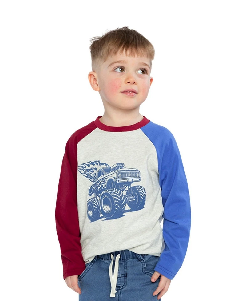 Deux par Deux Toddler Boy (2T-5T) Raglan T-Shirt