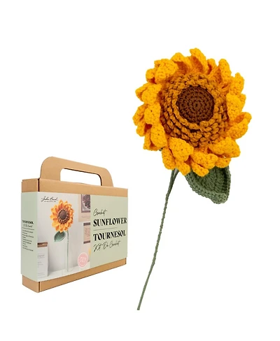 John Bead Sunflower Floral Crochet Diy Kit for Beginners